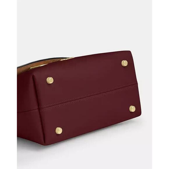 NWT Coach Emory Top Handle Bag Smooth leather CCE54 Gold/ESPRESSO - Picture 14 of 15